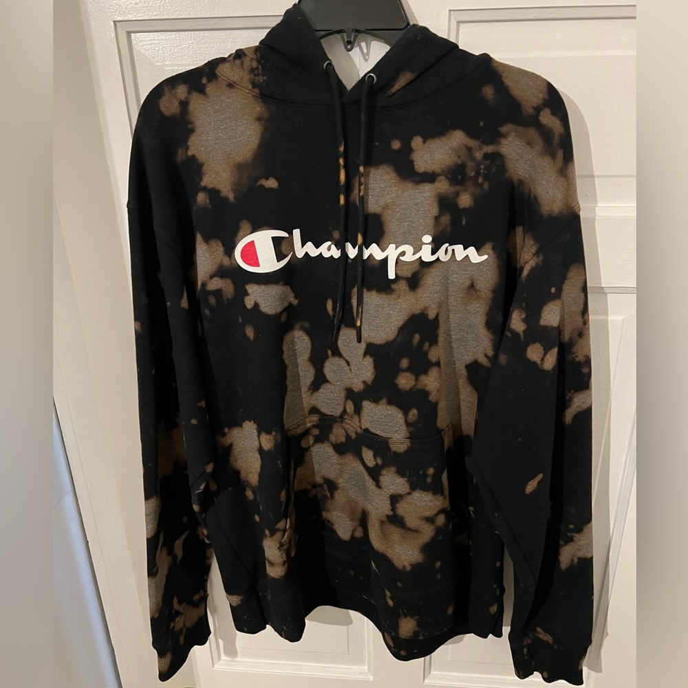 Champion custom bleached hoodie